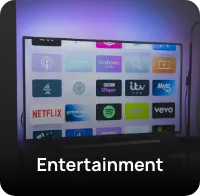 An Led TV with entertainment apps